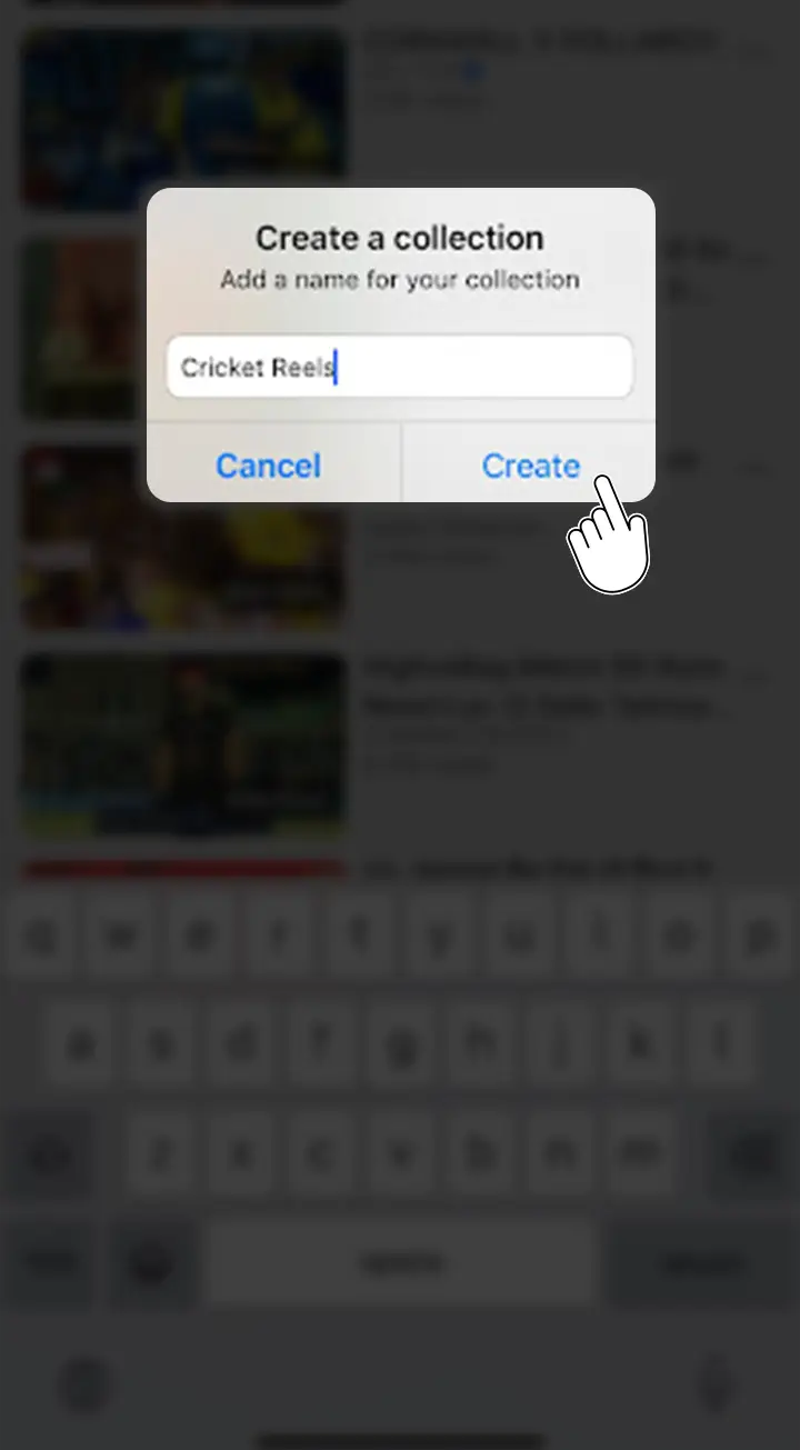 Give name to collection in facebook app