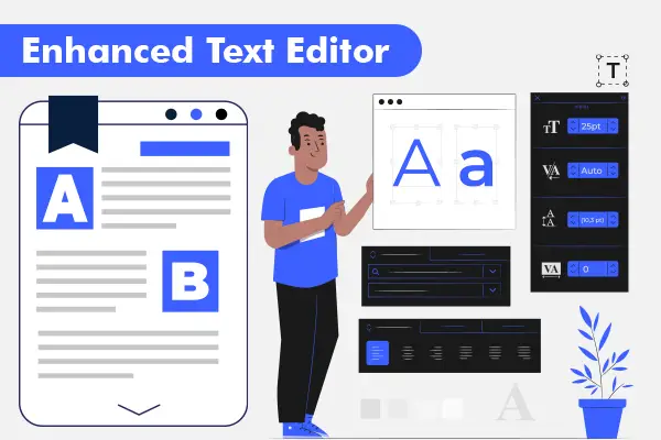 Enhanced text editor of Viralpep