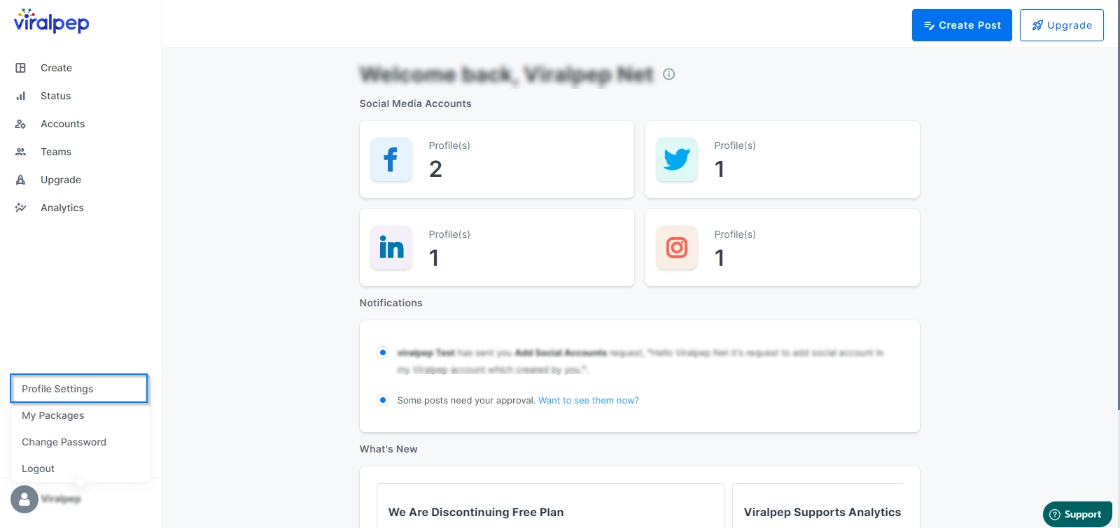 Profile Settings