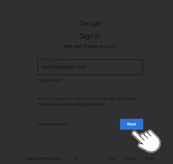 Sign in to your Google account