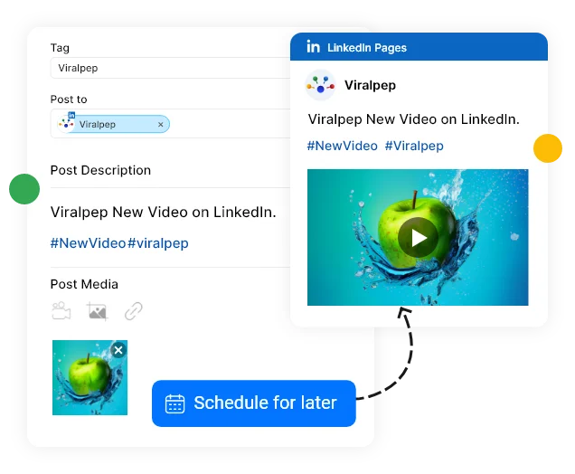 Linkedin video scheduling