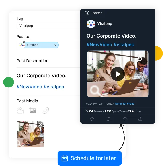 Twitter video scheduling tool