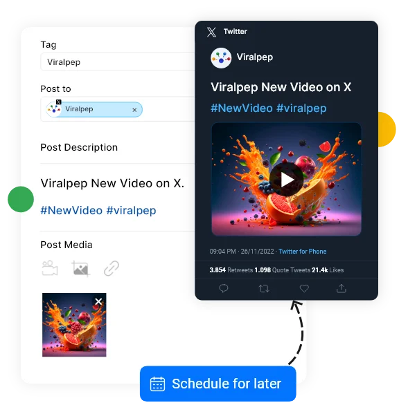 Twitter video scheduling